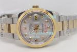  Replica Rolex Datejust Silver Diamond Face 2-Tone Case Watch